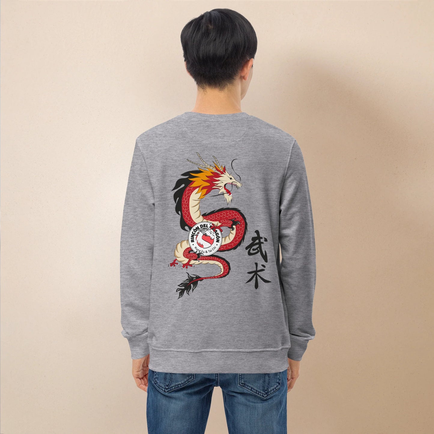 Sudadera Dragón orgánica unisex [gris]